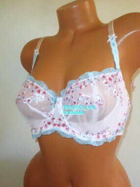 32DDD Victoria's Secret Dream Angels Unlined Push Up w/o Padding Embroidered Bra